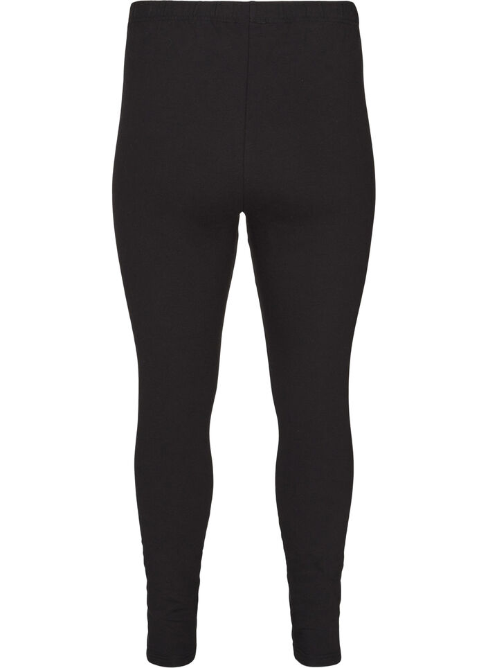 Gef&uuml;tterte Baumwollleggings., Schwarz, Packshot image number 1