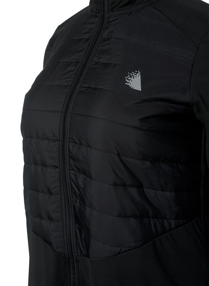 Sport-Cardigan mit Steppung und Reißverschluss, Black, Packshot image number 2