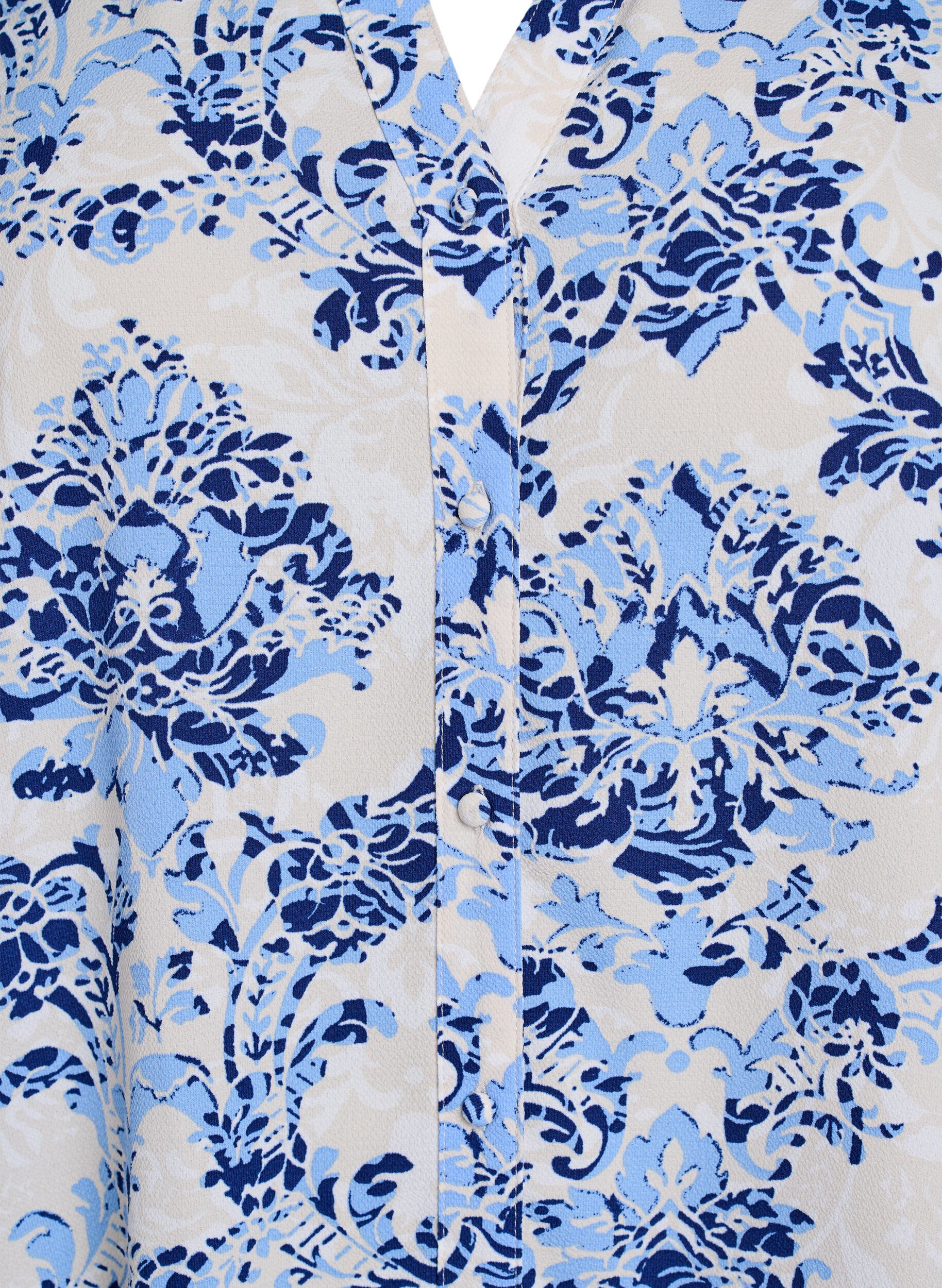 ZizziA-Linien-Midi-Kleid mit kurzen &Auml;rmeln, Beige, Packshot image number 2