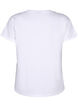 T-Shirt aus Bio-Baumwolle mit Lochstickerei, Bright White, Packshot image number 1