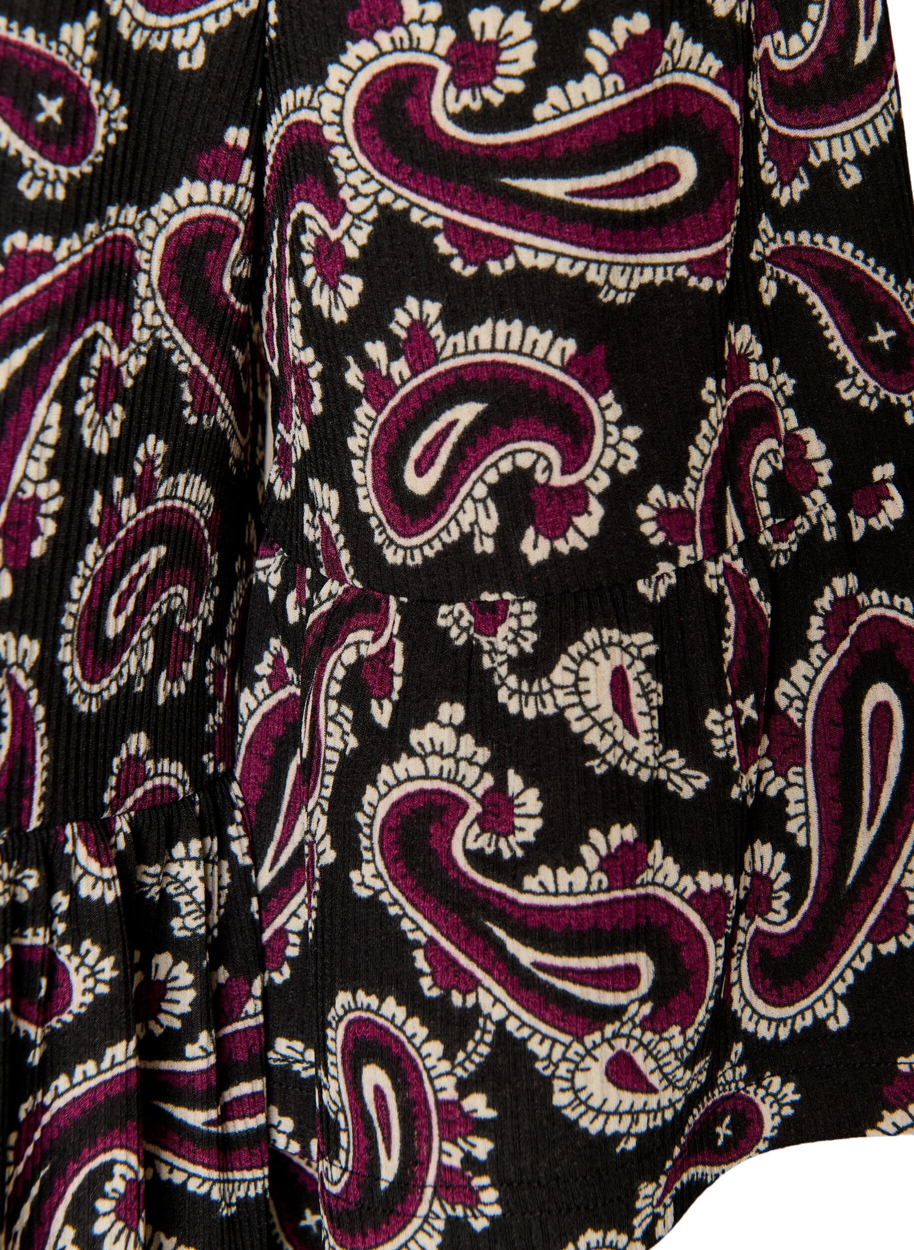 ZizziKurzes A-Linien-Kleid aus Jersey mit Allover-Print, Dunkles Bordeaux, Packshot image number 3