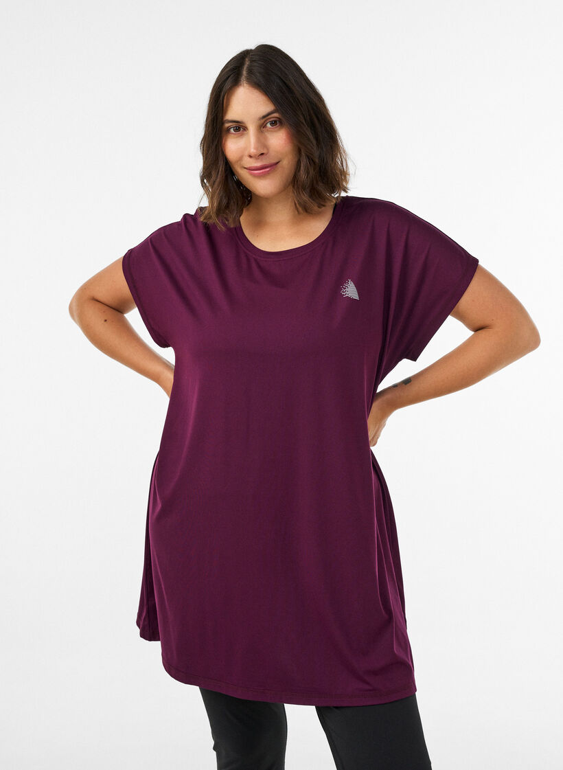 Langes Trainingsshirt, Lila, Model image number 0