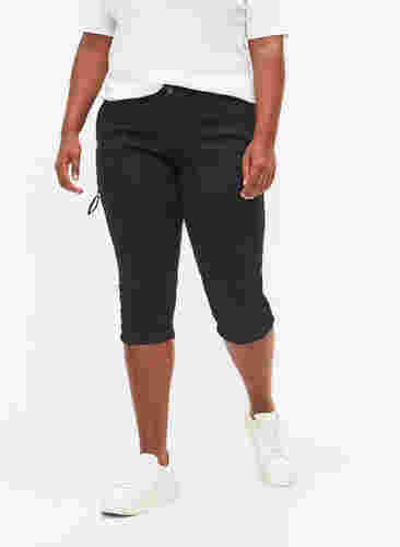 Slim Fit Caprijeans mit Taschen, Black, Model image number 3
