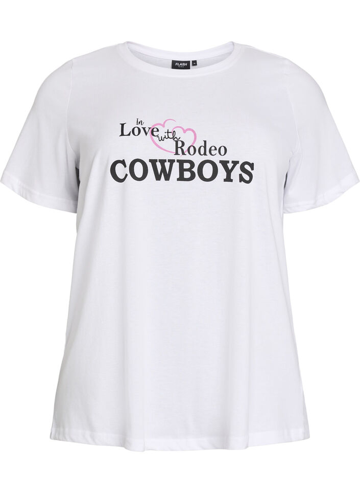 FLASH - T-Shirt mit Print, Wei&szlig;, Packshot