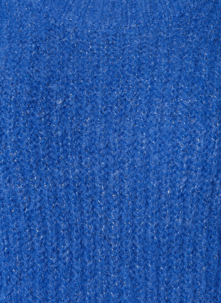 Gestrickter Pullover mit Wolle und Raglanärmeln, Princess Blue, Packshot image number 2