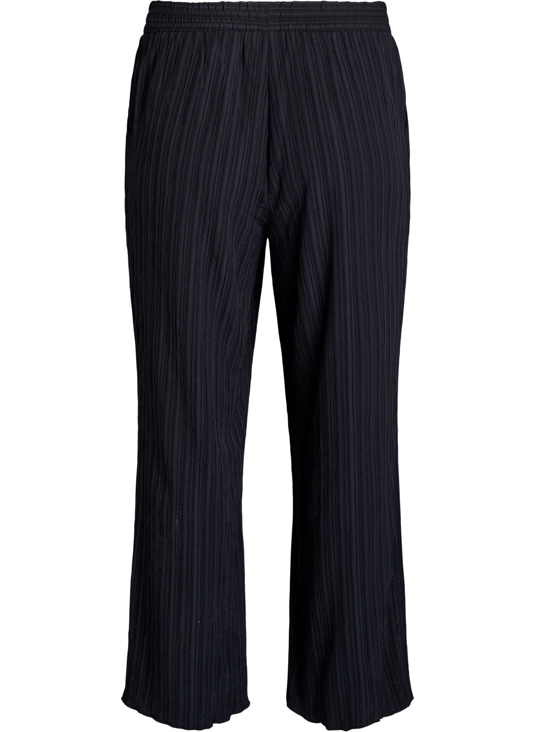 ZizziFLASH - Hoch taillierte Hose mit weitem Bein, Schwarz, Packshot image number 1