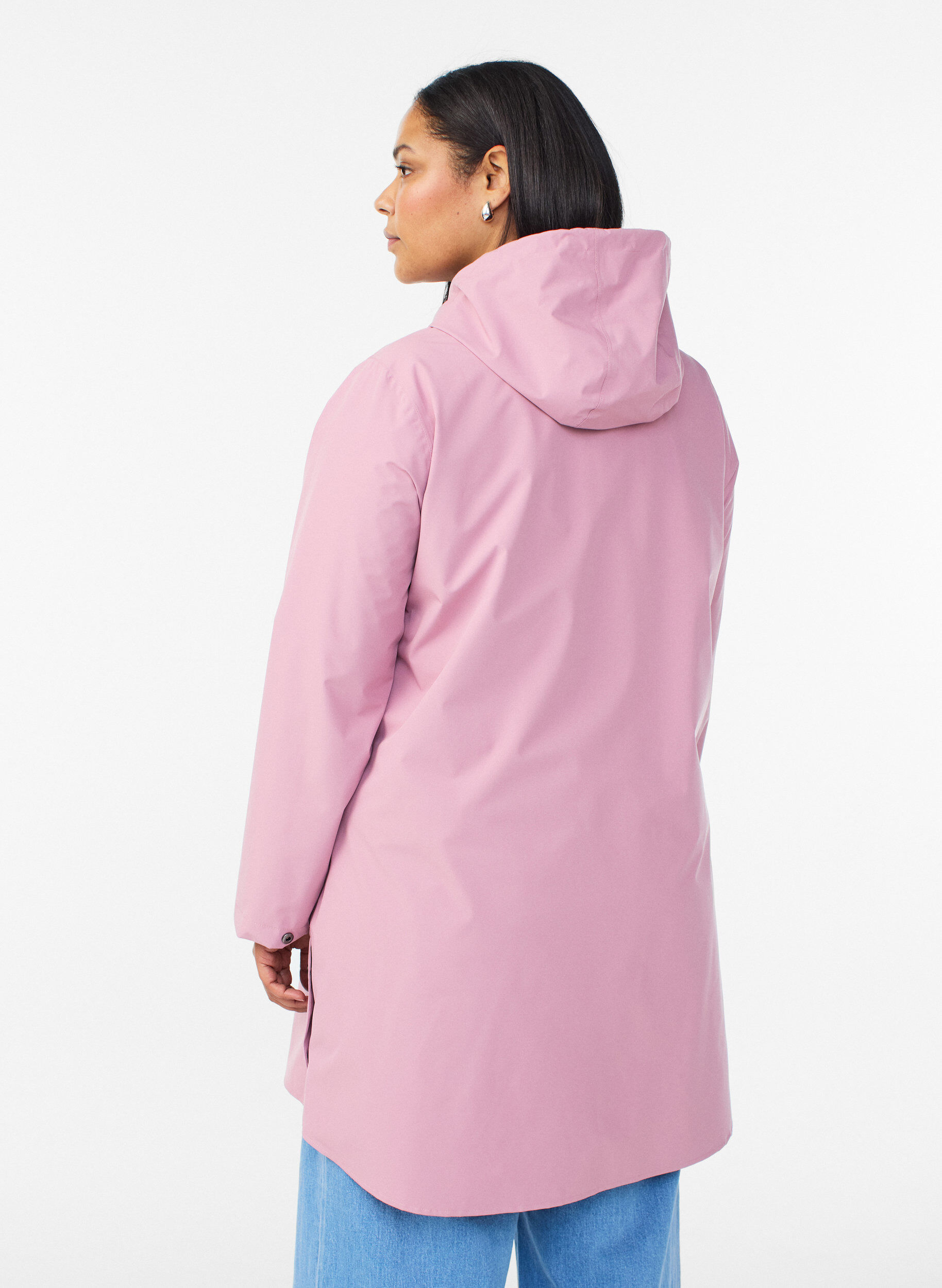 ZizziRegenjacke mit Taschen und Kapuze, Rot, Model image number 2