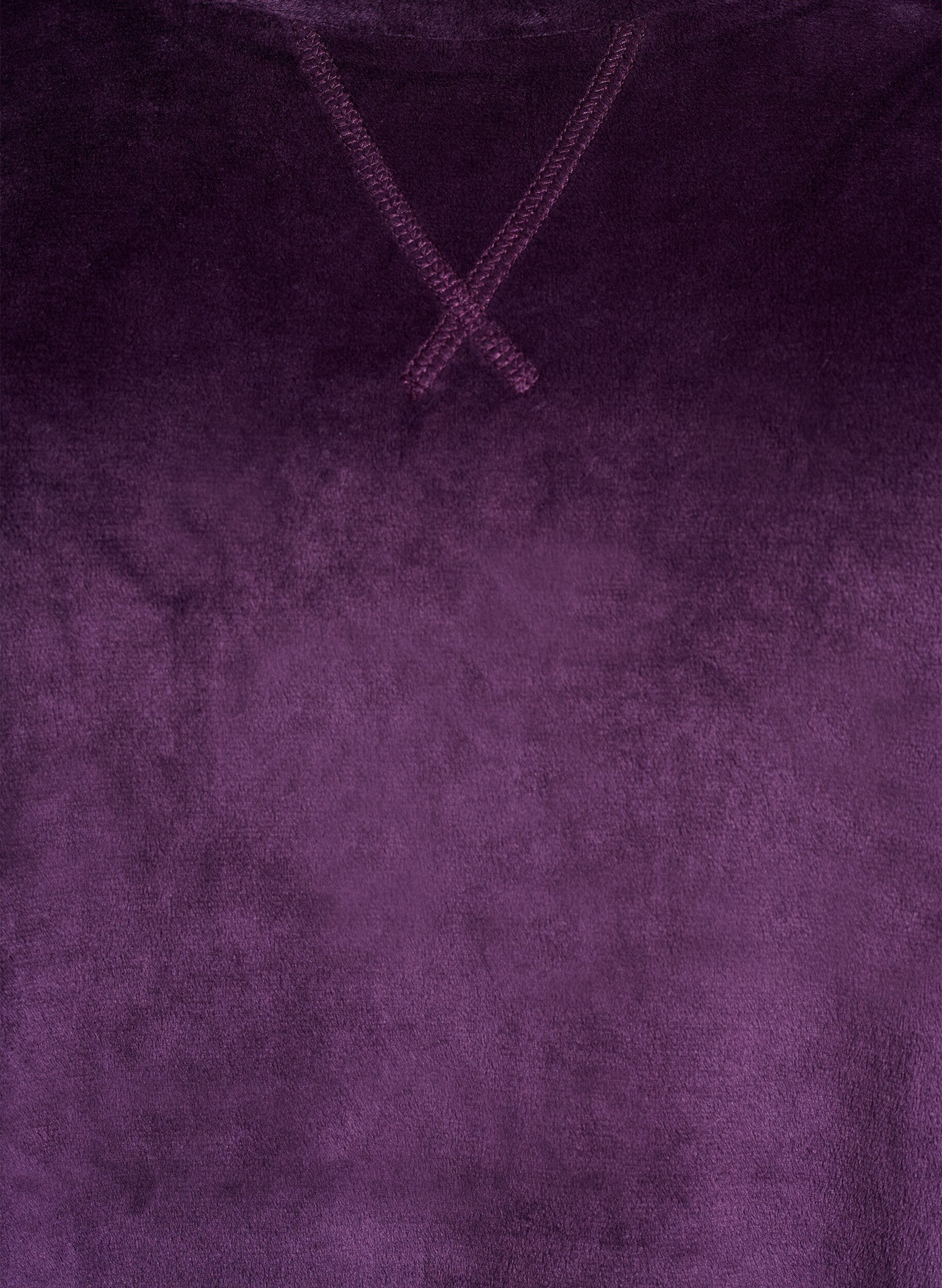 ZizziBluse aus Velours mit Raglan&auml;rmeln, Lila, Packshot image number 2