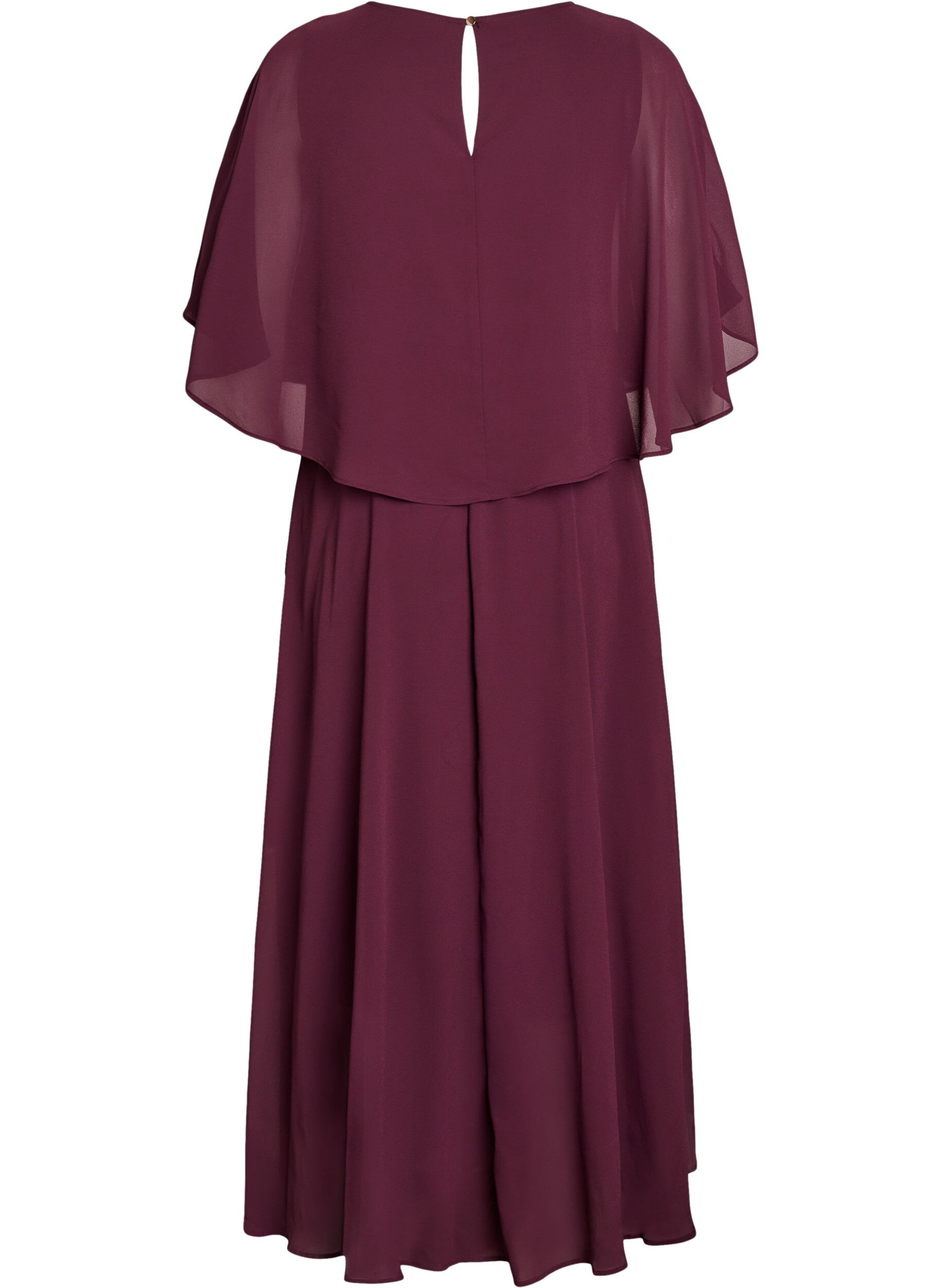 ZizziKurz&auml;rmeliges Maxikleid in A-Linie, Rot, Packshot image number 1