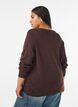 Strickjacke mit Herz-Lochstickerei, Braun, Model image number 2