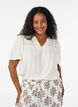 Bluse aus Viskose mit Broderie Anglaise, Beige, Model image number 0