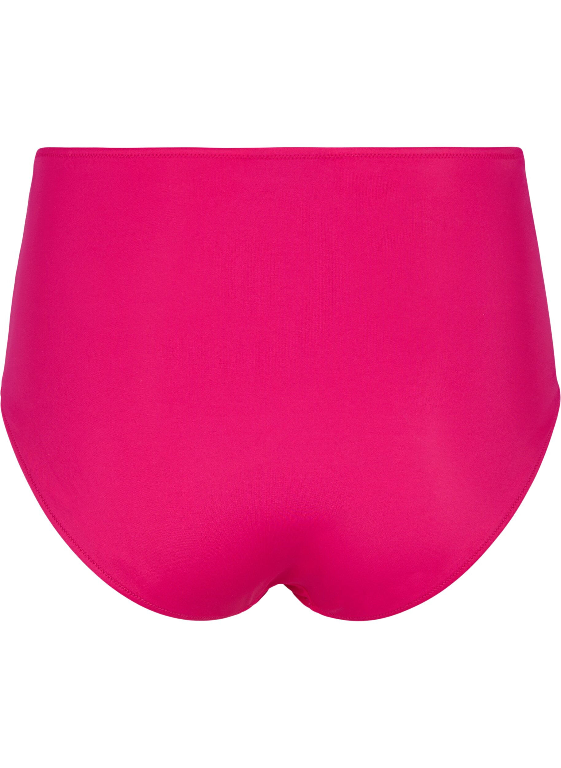 ZizziBikini-Unterteile mit hoher Taille, Pink, Packshot image number 1