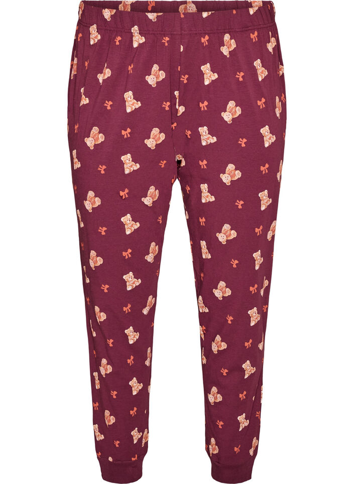 Bedruckte Pyjamahose, Rot, Packshot image number 0