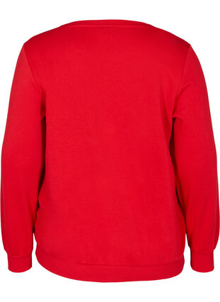 Weihnachtssweatshirt mit Pailletten, Tango Red, Packshot image number 1