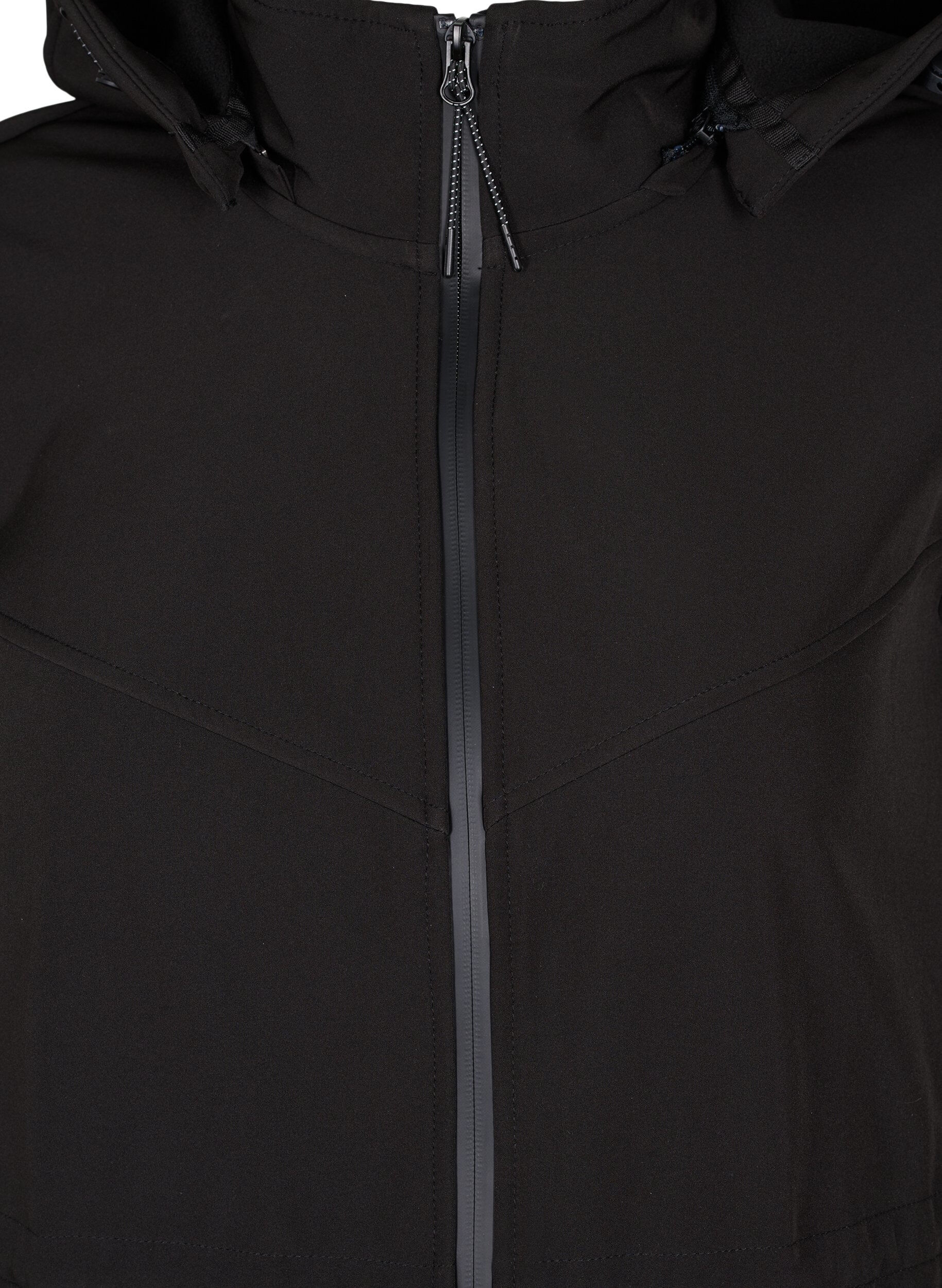 ZizziSoftshell-Jacke mit Fleece, Black Solid, Packshot image number 2