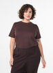 Basic-T-Shirt aus Baumwolle mit Rundhalsausschnitt, Braun, Model image number 0