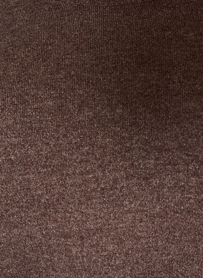 Strickbluse mit Rundhalsausschnitt, Braun, Packshot image number 2