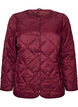 Steppjacke mit Druckkn&ouml;pfen und Rundhalsausschnitt, Dunkles Bordeaux, Packshot image number 0