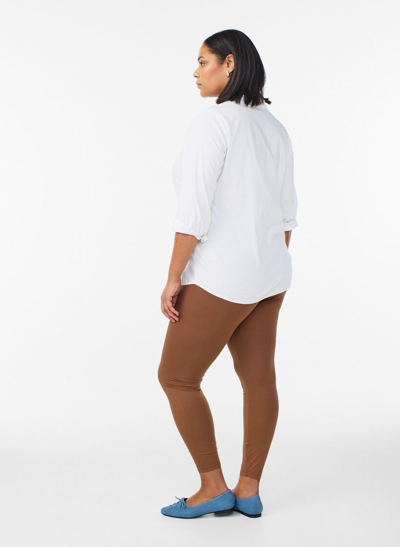 Basic Leggings aus Viskose, Braun, Model image number 2