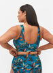 Bikini-Top mit Rundhalsausschnitt, Leaf Print, Model image number 1