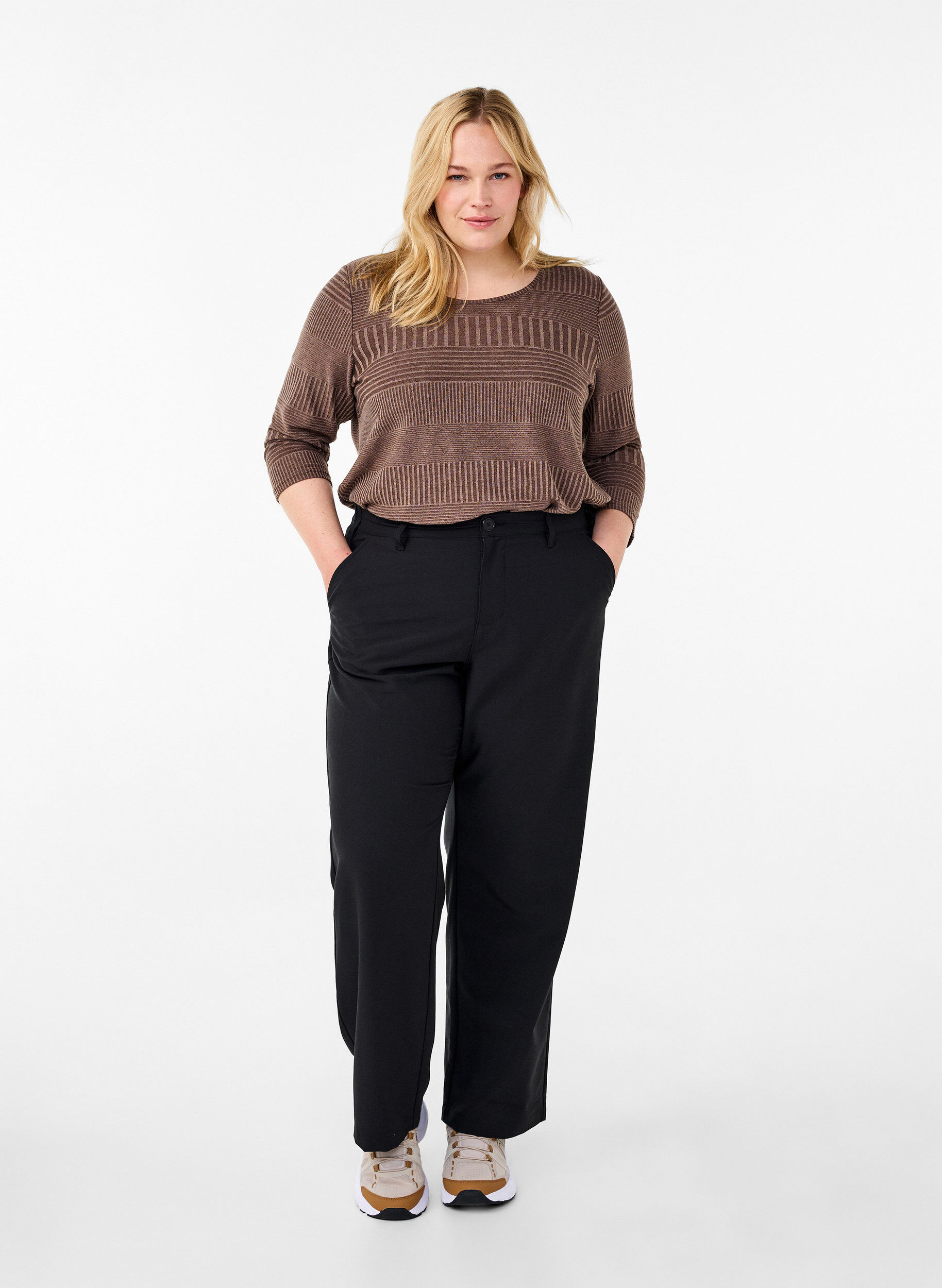 ZizziBluse mit 3/4-&Auml;rmeln und Streifenmuster, Ch. Martini Mel., Model image number 2