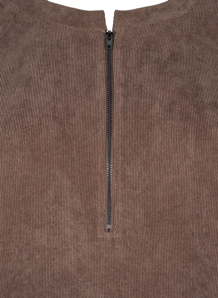 Velvet-Kleid mit Reißverschluss, Chocolate Martini, Packshot image number 2