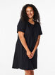 T-Shirt-Kleid aus Baumwolle, Black, Model image number 0