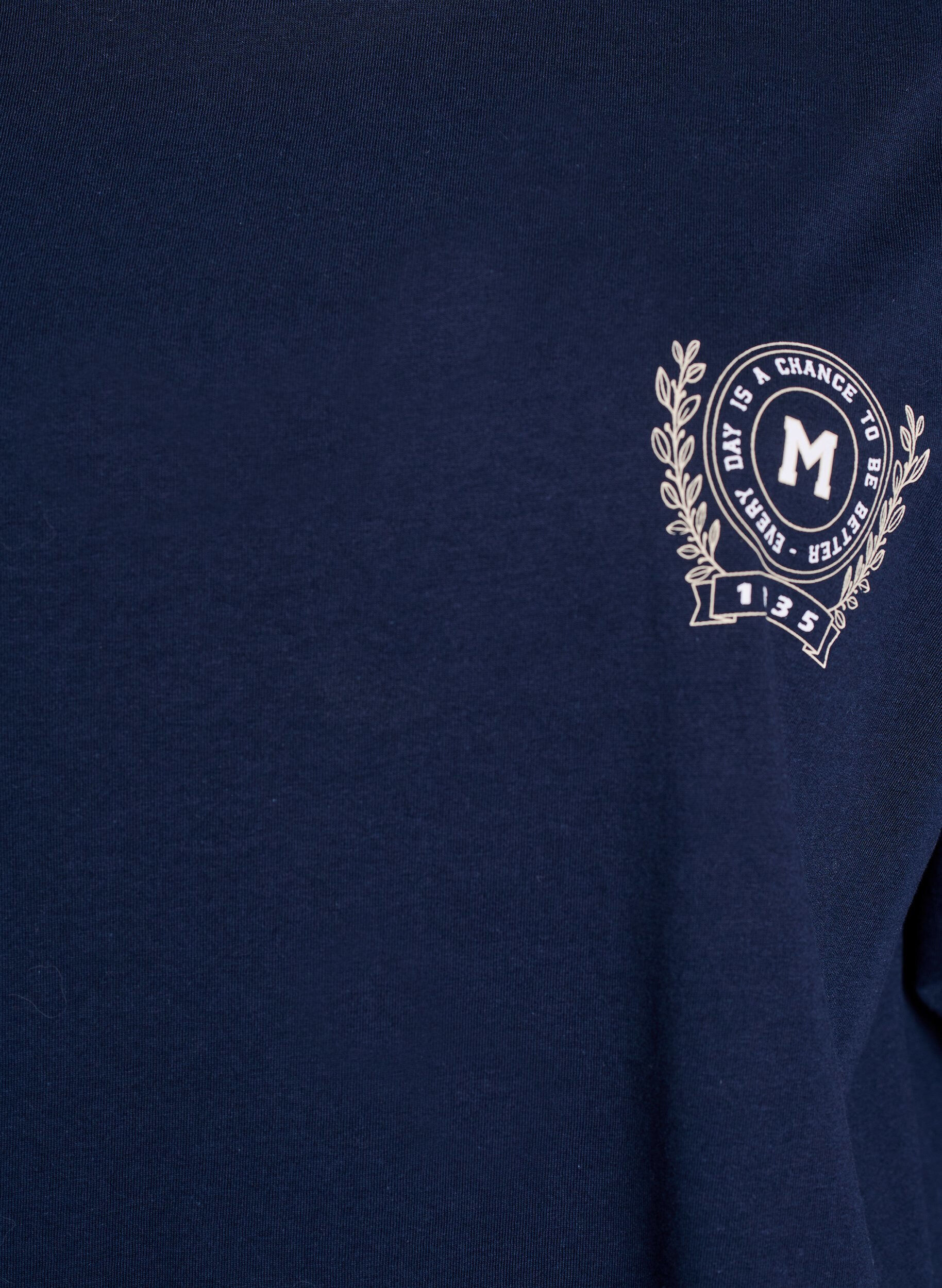 ZizziOversized T-Shirt mit R&uuml;ckenprint, Blau, Packshot image number 2