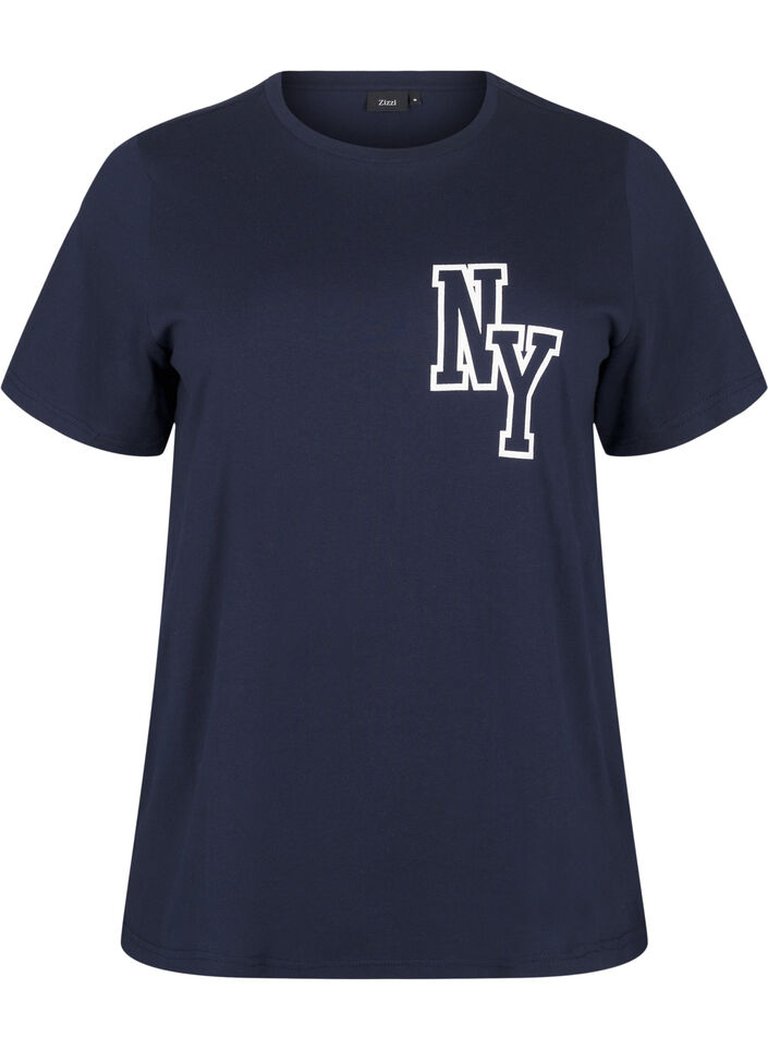 T-Shirt aus Bio-Baumwolle mit Print, Night Sky Printet, Packshot image number 0