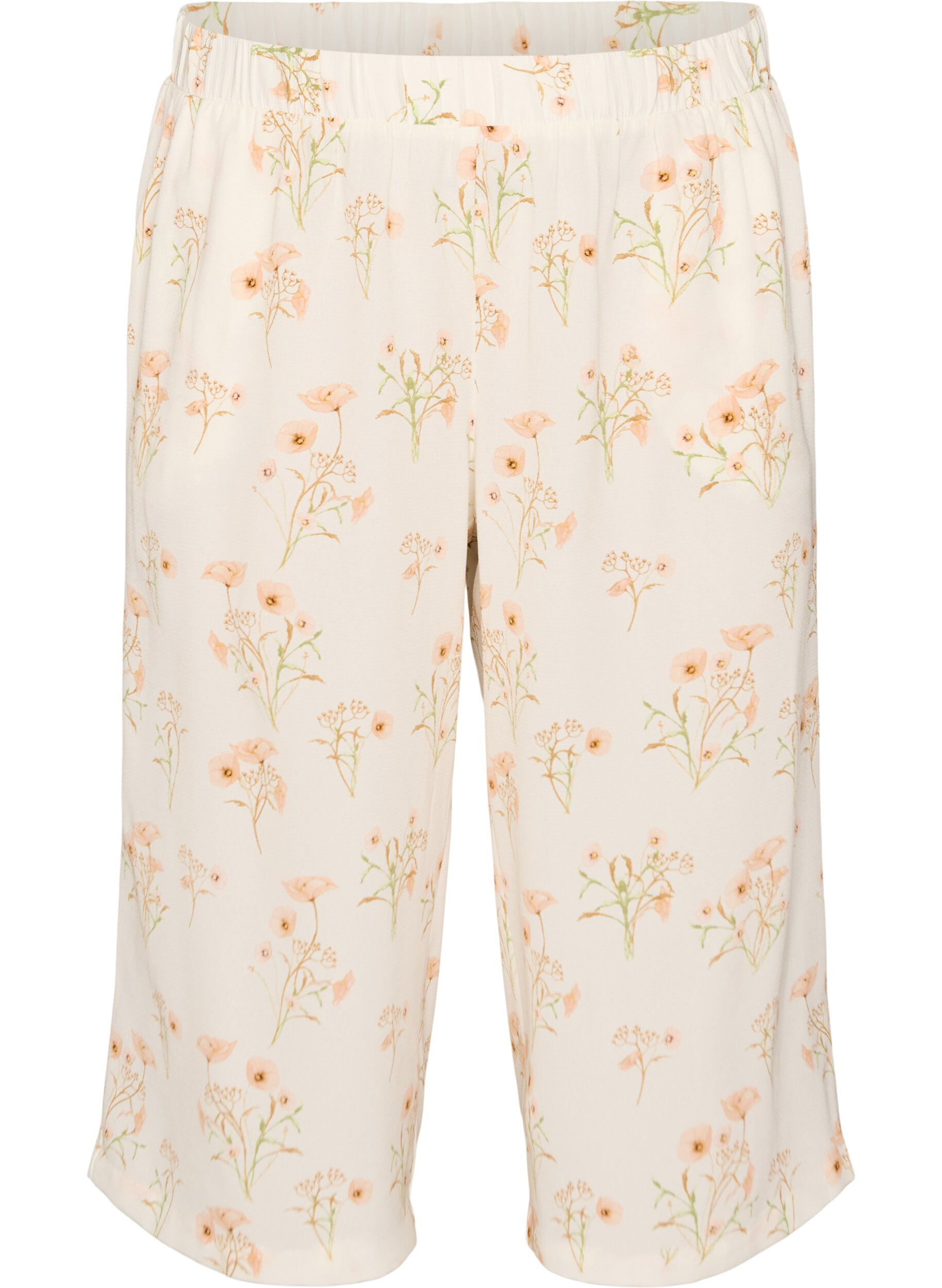 ZizziCulotte-Hose mit Print, Vanille, Packshot image number 0