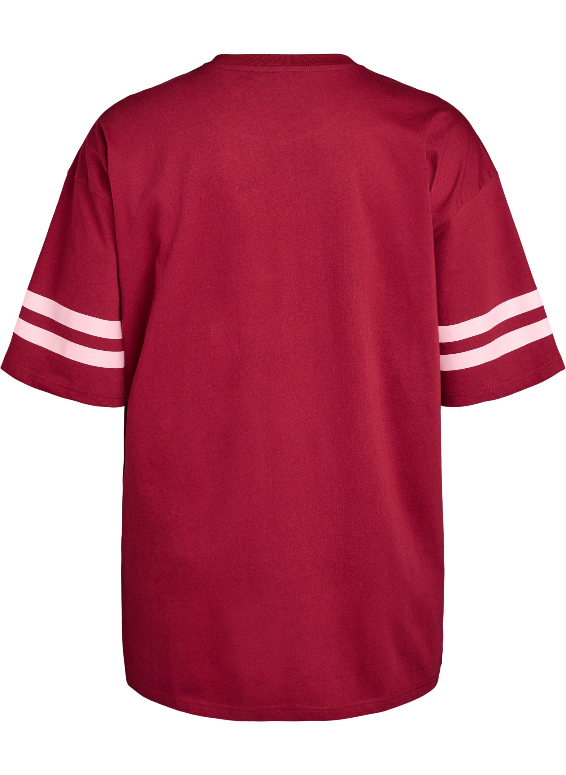 ZizziSportliches Oversize-College-T-Shirt, Rot, Packshot image number 1