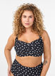 Wattierter Bikini-Oberteil mit Print, Schwarz, Model image number 0