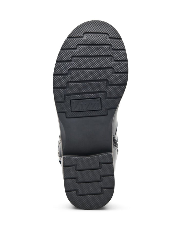 Kurzer Bikerstiefel, Schwarz, Packshot