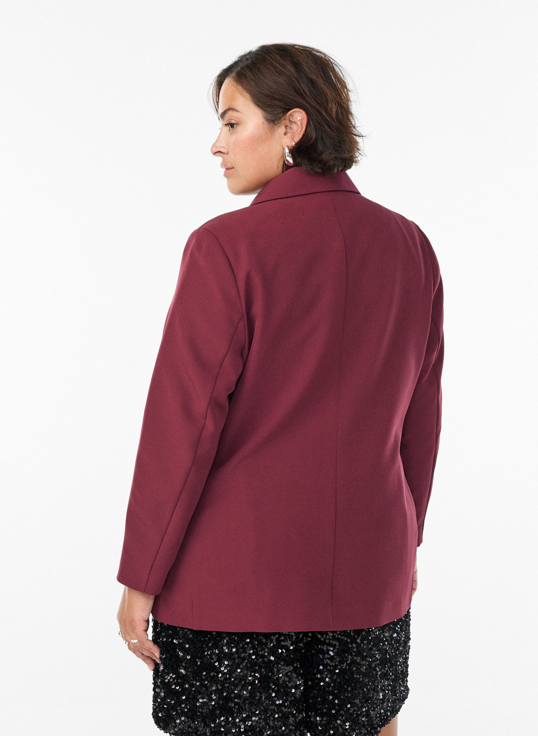 ZizziKlassischer Blazer mit Knopfverschluss, Rot, Model image number 2