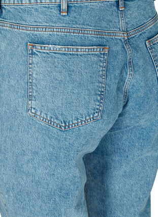 Cropped Mom Fit Mille Jeans mit lockerer Passform, Light blue denim, Packshot image number 3