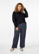 Sweatshirt mit Rundhalsausschnitt, Schwarz, Model image number 1