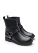 Extra-Weite - Kurzer Biker-Stiefel, Schwarz, Packshot image number 1