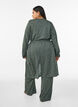 Lange Jersey-Strickjacke mit Bindeg&uuml;rtel, Gr&uuml;n, Model image number 1