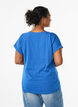 Kurz&auml;rmliges T-Shirt aus einer Baumwollmischung, Blau, Model image number 2