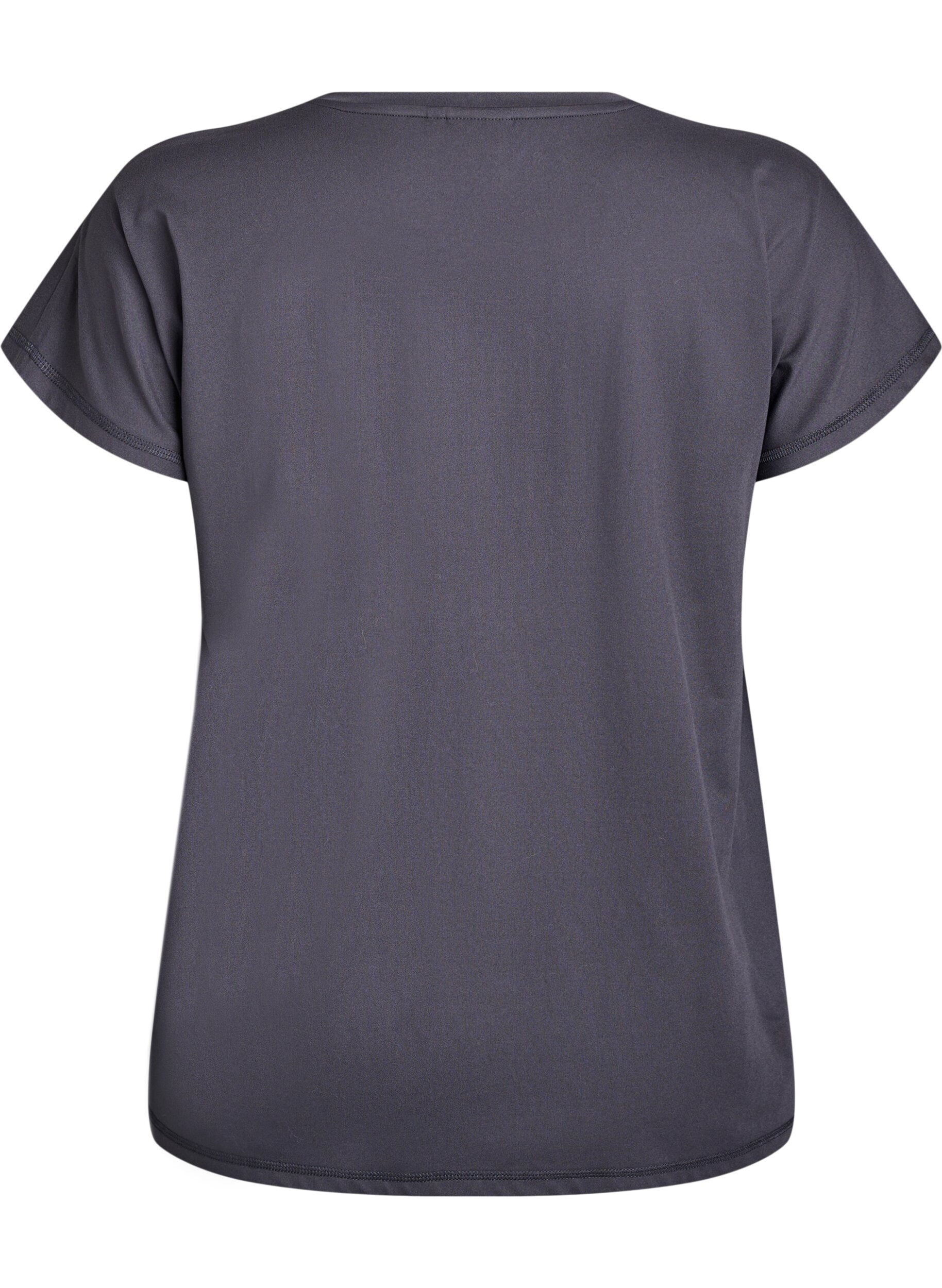 ZizziEinfarbiges Trainings-T-Shirt, Grau, Packshot image number 1