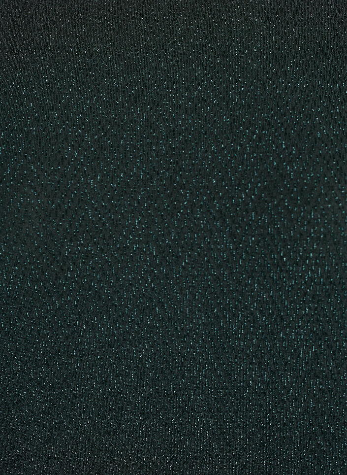 Bluse mit Glitzermuster und 3/4-Ärmeln, Grün, Packshot image number 2