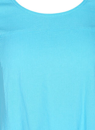 Kurzarm Kleid aus Baumwolle, River Blue, Packshot image number 2