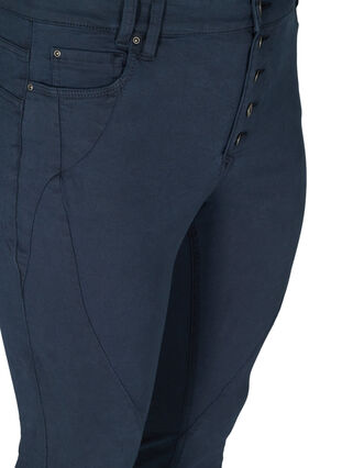 Slim Fit Hose mit Knopfverschluss, Dark Blue, Packshot image number 2