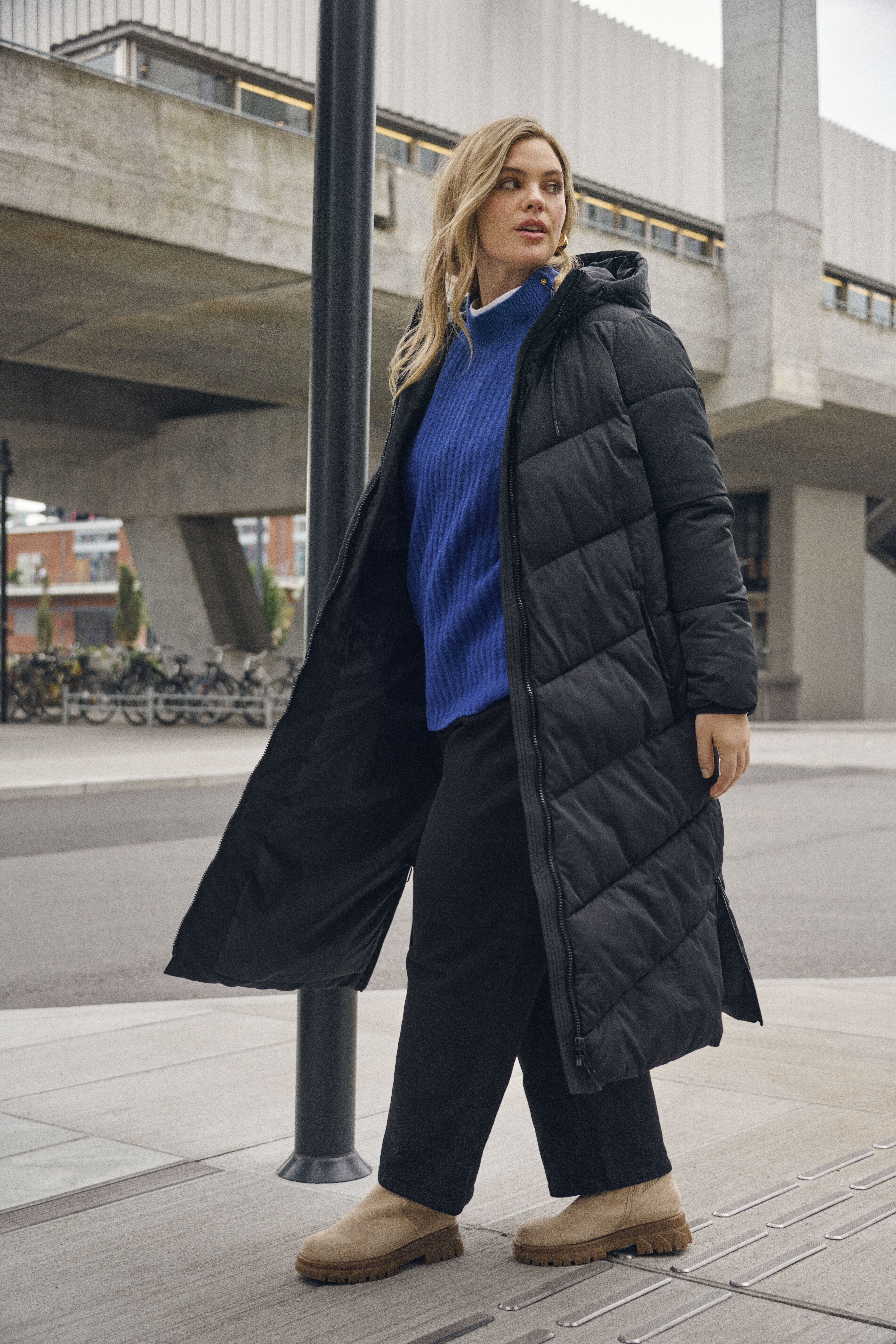 Lange Winterjacke, , Model