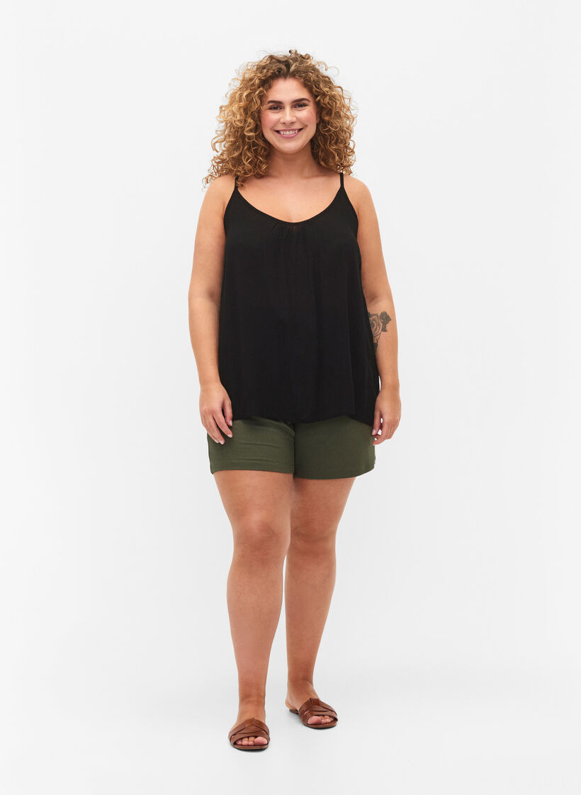 Tr&auml;gertop aus Viskose, Schwarz, Model image number 1