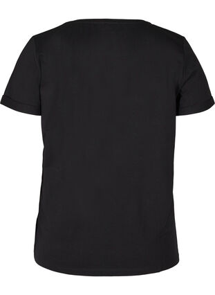 Trainingsshirt mit Print , Black, Packshot image number 1