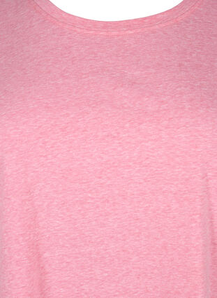 Melange T-Shirt mit kurzen Ärmeln, Strawberry Pink Mel., Packshot image number 2