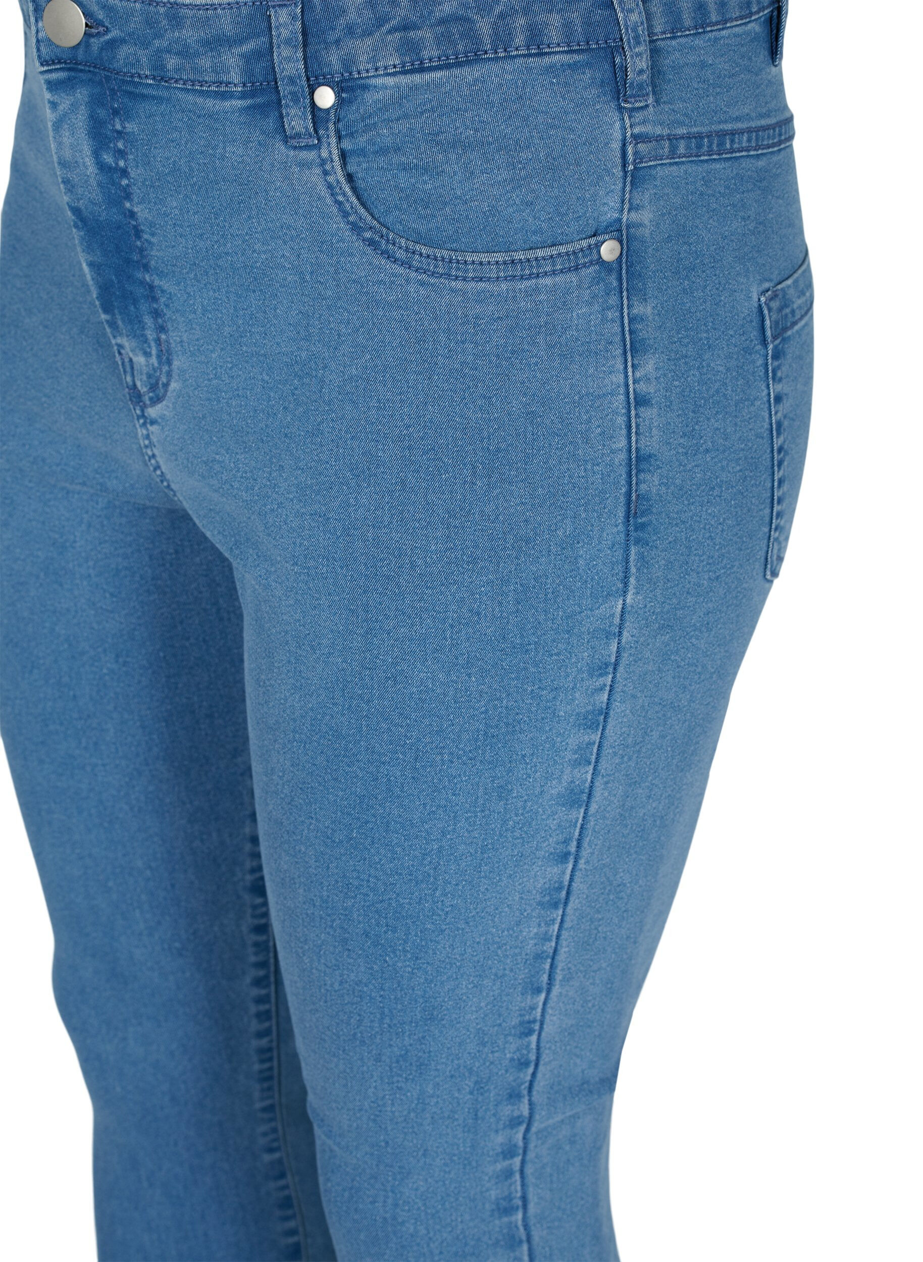 ZizziHochtaillierte Super Slim Amy Jeans, Blau, Packshot image number 2