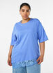 T-Shirt mit asymmetrischem Spitzensaum, lila, Model image number 0
