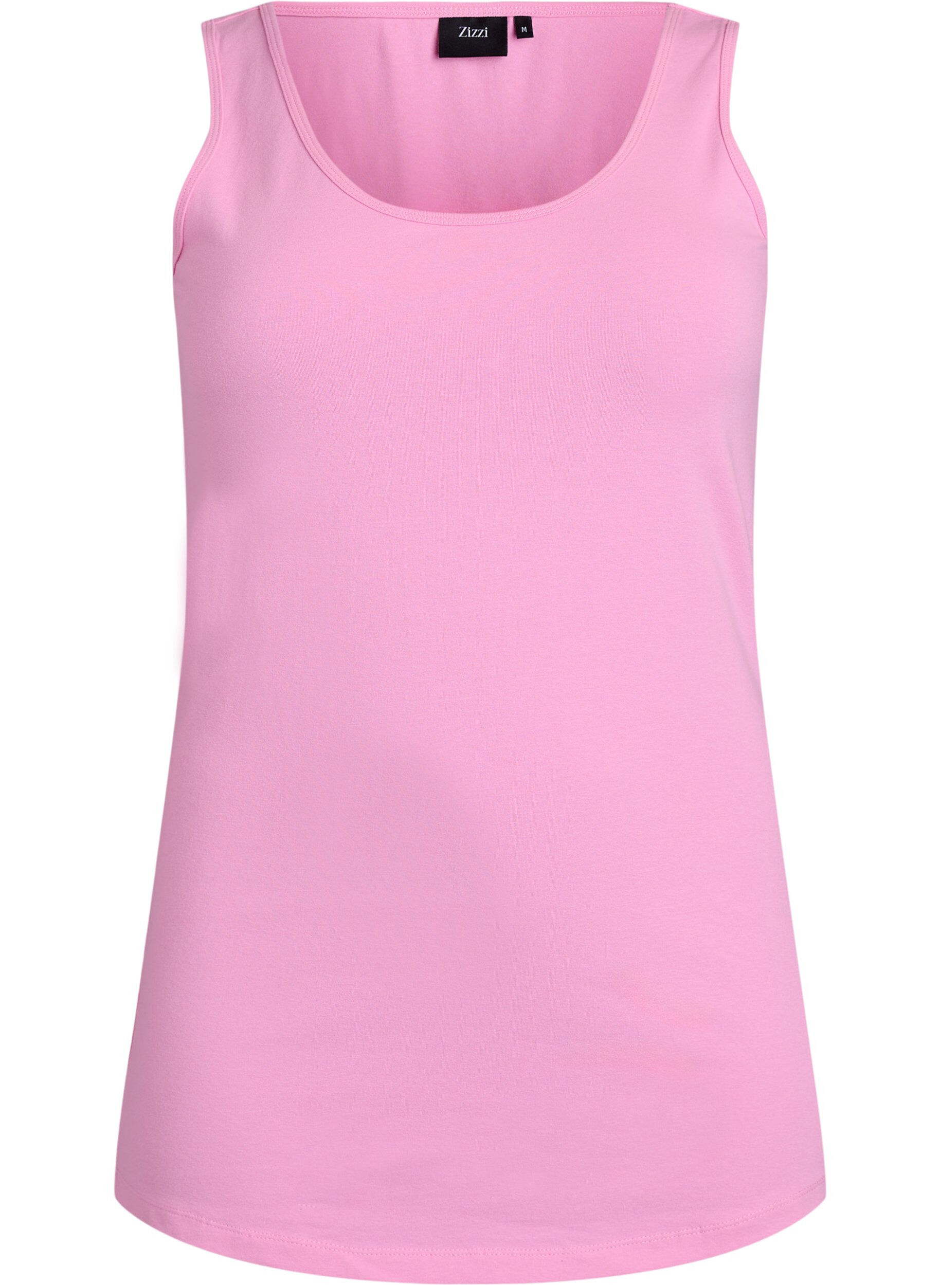 ZizziSolide Farbe Grundoberteil aus Baumwolle, Pink, Packshot image number 0